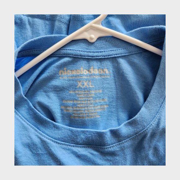 Nickelodeon Hey Arnold Short Sleeve Cropped Graphic T-Shirt Blue XXL 90s cartoon - Picture 6 of 6